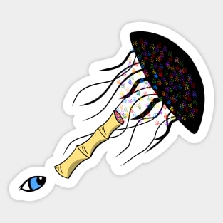 Rainbow Kaleidoscope jellyfish Sticker